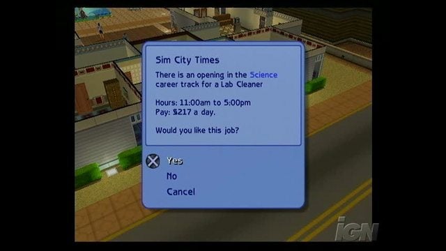 The Sims 2 Xbox Gameplay - Getting a Job