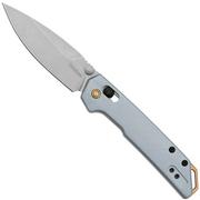 Kershaw Mini Iridium 2051 DuraLock, Stonewashed D2, Ice Blue Aluminum  coltello da tasca