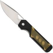 Kizer Vanguard Militaw V3634C1 Liner Lock, Satin 154CM, Black G10, PEI Ultem Inlay, coltello da tasca, Jonathan Styles design