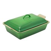 Le Creuset ovenschaal rechthoekig met deksel, 33 cm, groen