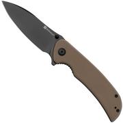 Sencut Borzam S23077-2 Black 9Cr18MoV, Tan G10 zakmes