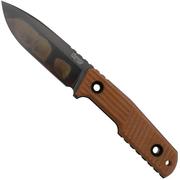 TRC Knives Urban Tactical, Elmax, Apocalyptic Finish, Natural Canvas Micarta, survival knife