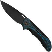 WE Knife Equivik WE23020-4 Blackwashed CPM 20CV, Black Titanium, Arctic Storm Fat Carbon pocket knife