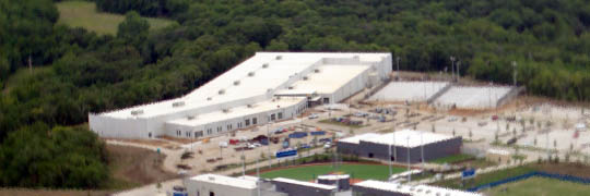 Aerial photo of Sports Pavilion Lawrence at Rock Chalk Park