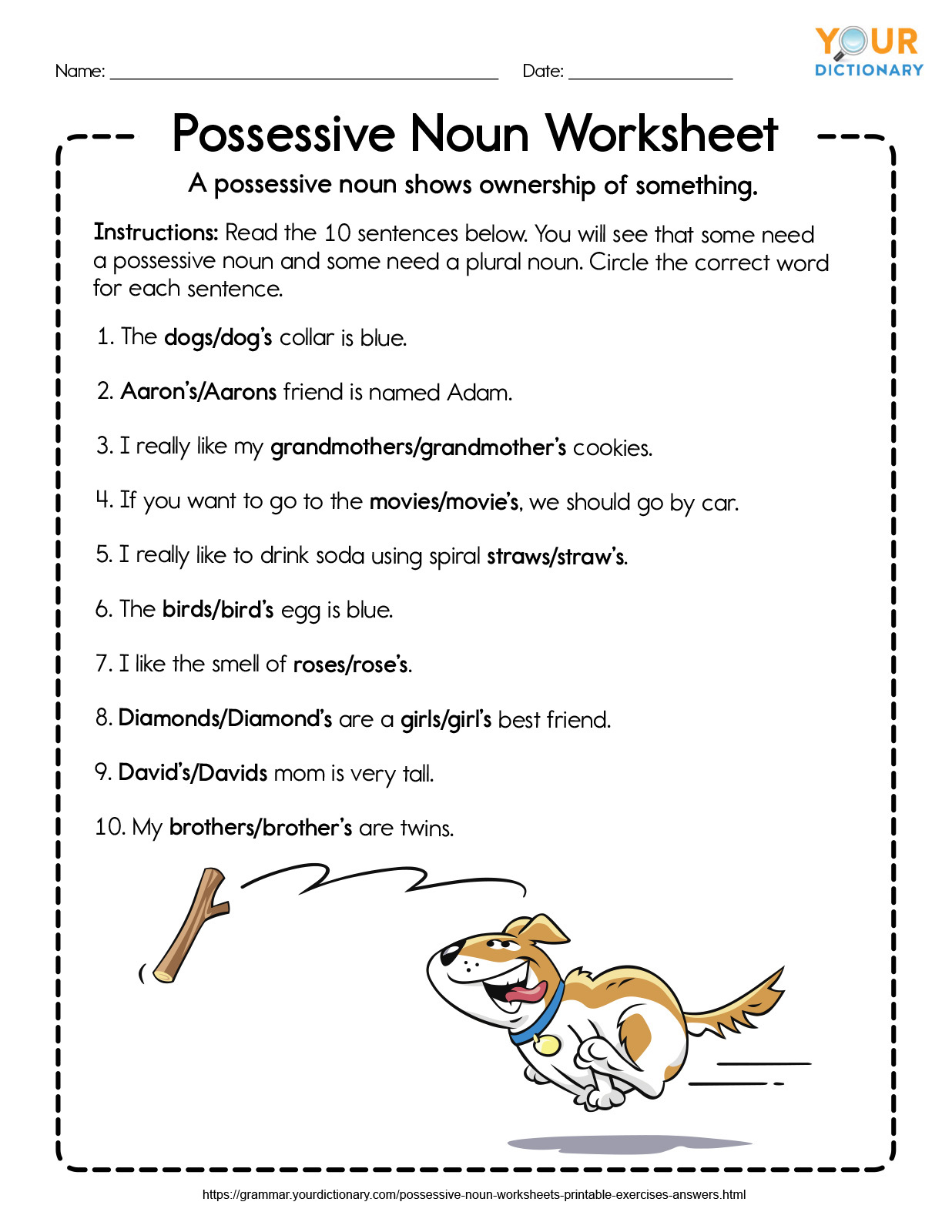 Possessive Nouns Worksheet Nouns Possessive Nouns Worksheets | Images ... image.