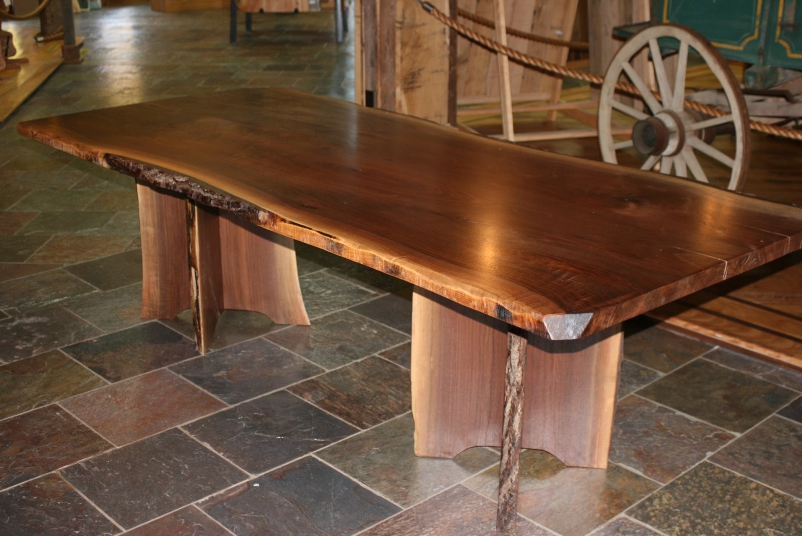 Live Edge Walnut Slab Dining Table