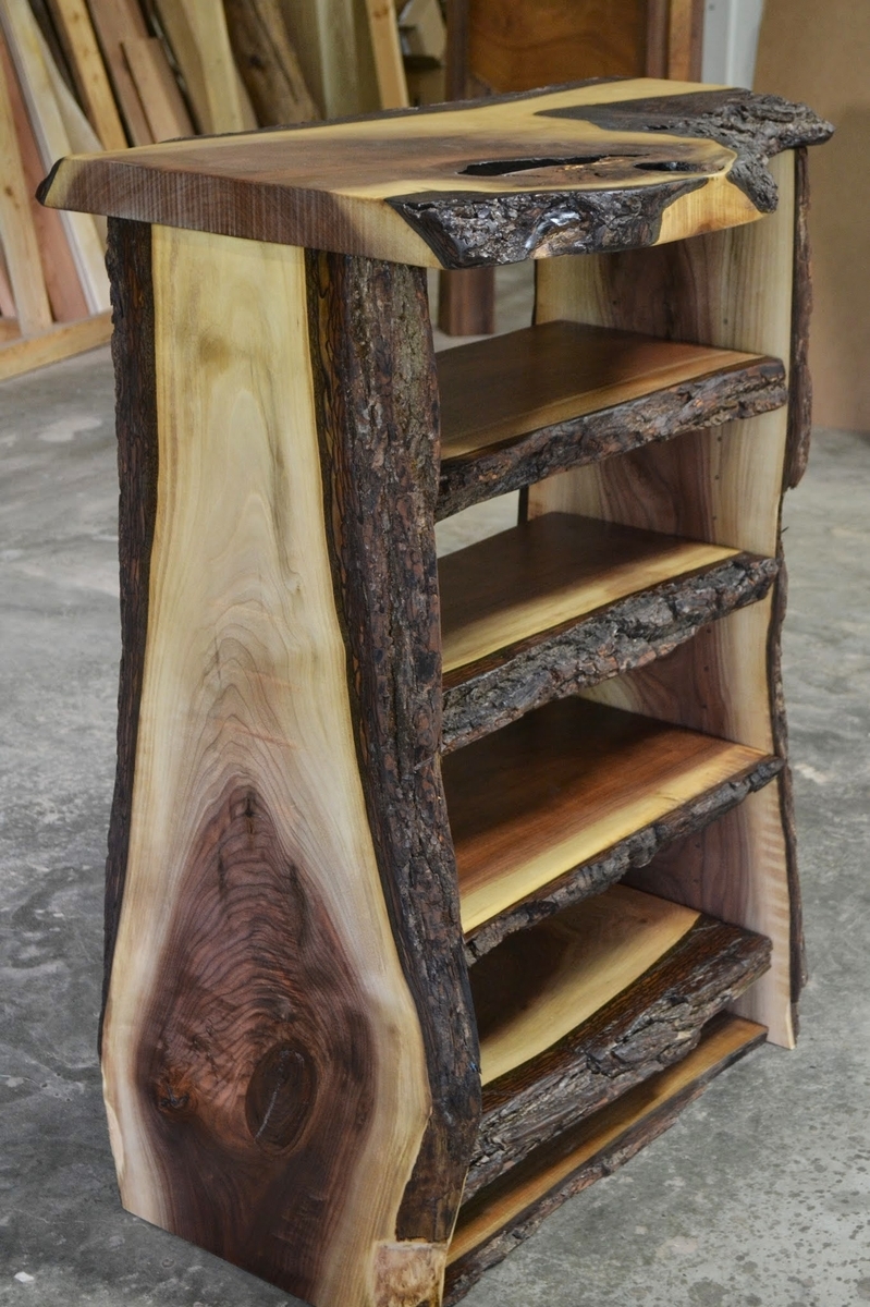 Live Edge Walnut Bookcase