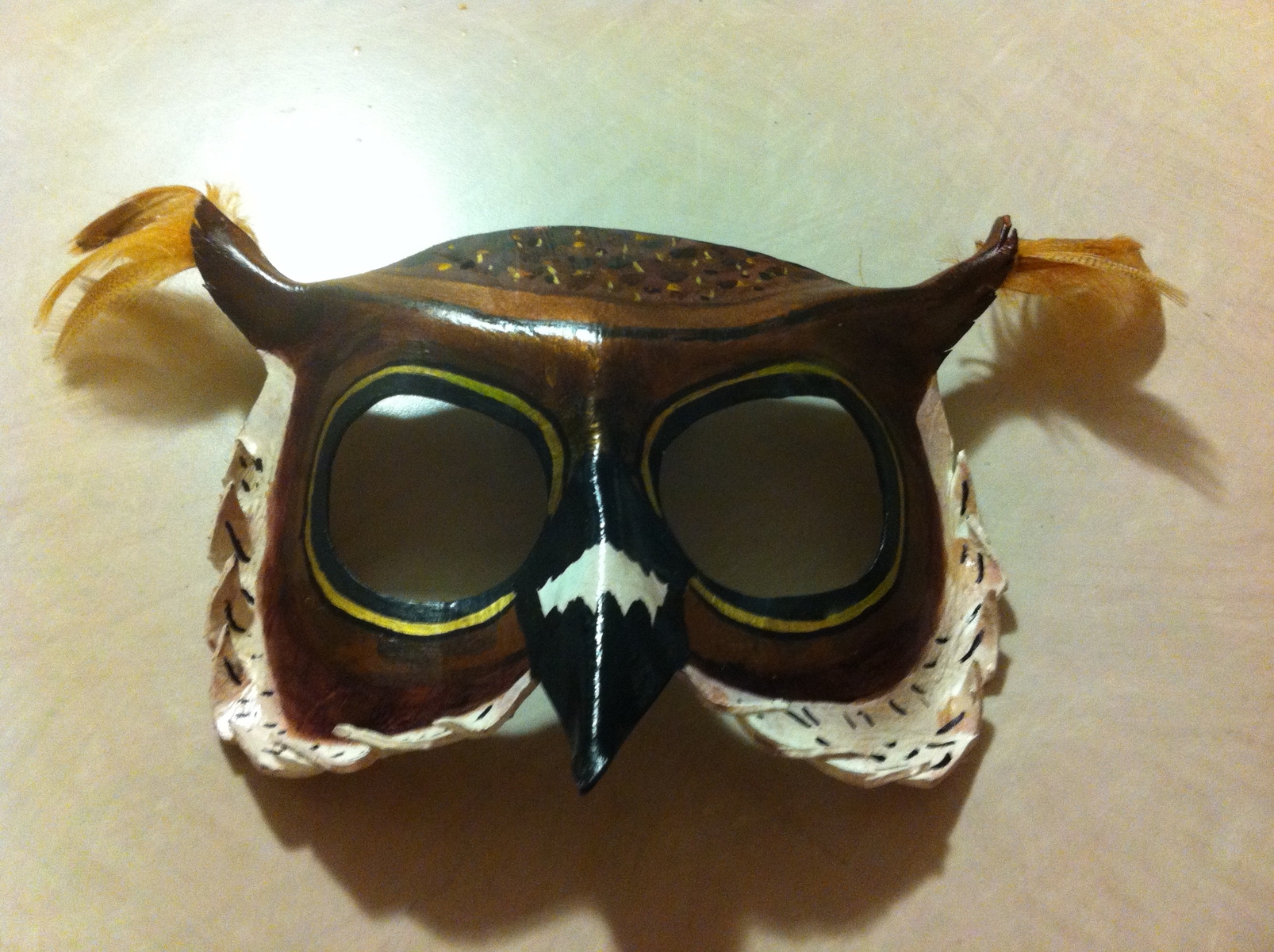 Handmade Leather Owl Masks 3 