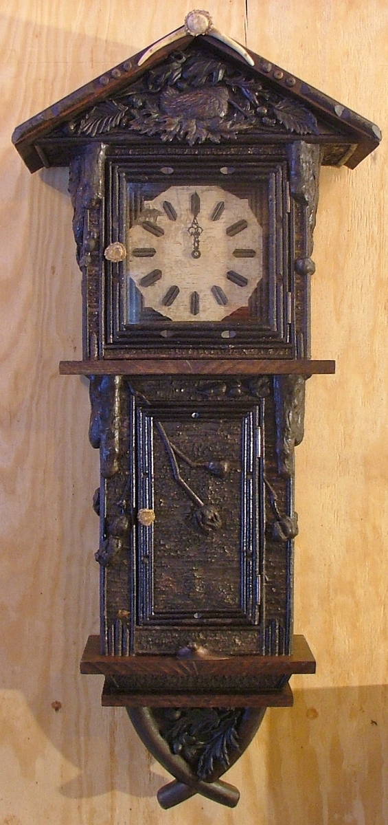 Adirondack Rustic Carved Wall Clock