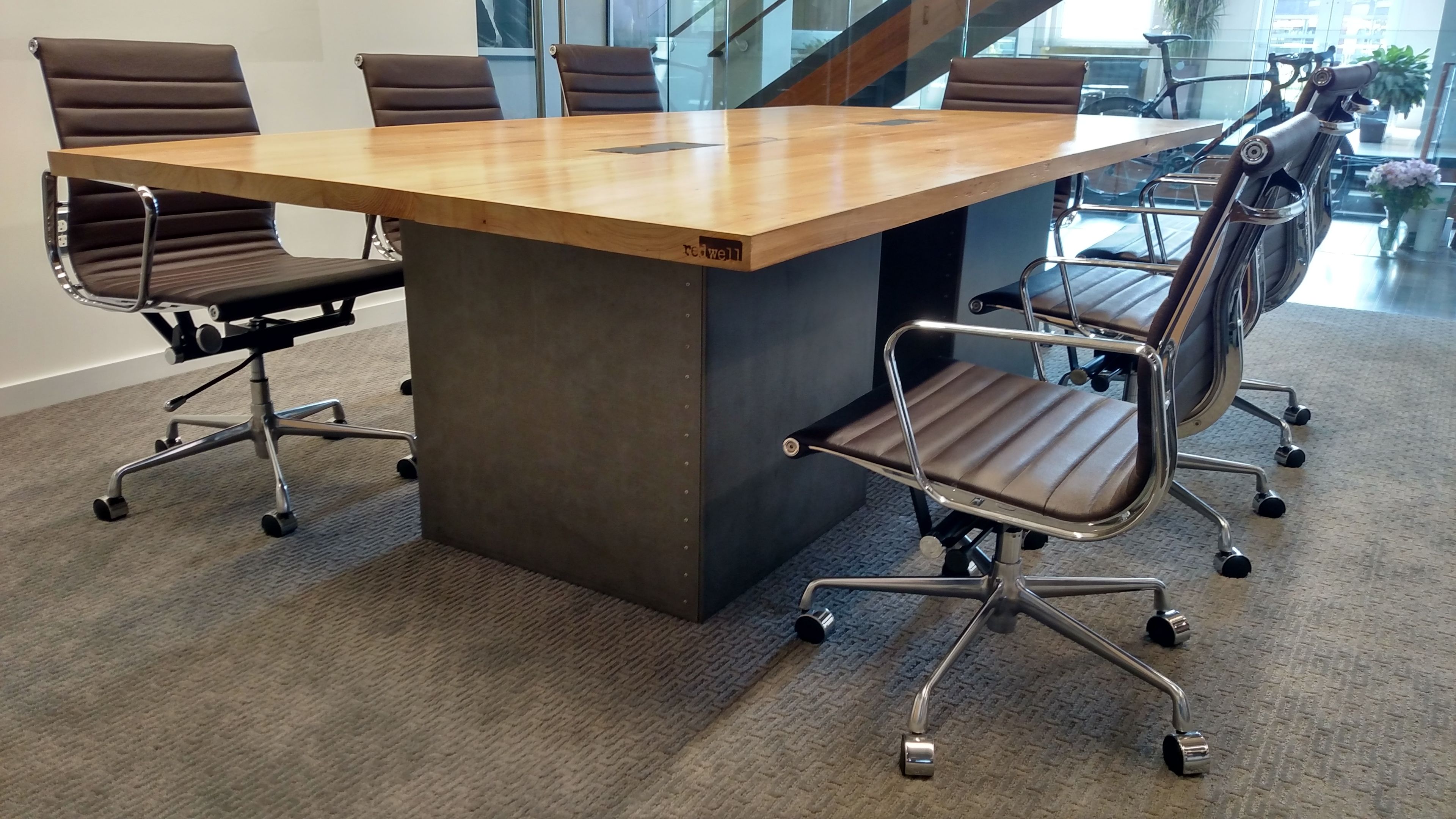 Reclaimed Wood And Steel Industrial Conference Table 2 