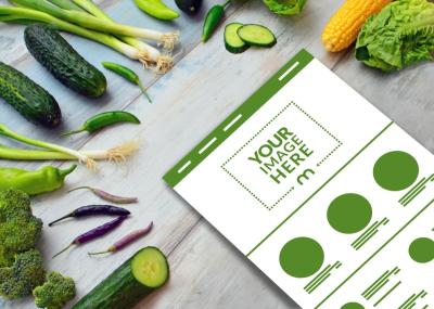 Health and Fitness Website Mockup with Vegetables