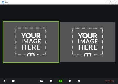 Zoom Call Mockup Generator with Two Person Meeting