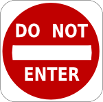 do not enter sign