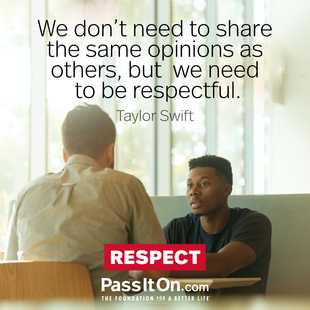 We don't need to share the same opinions as others, but we need to be respectful. #<Author:0x00005572b1f0cc50>