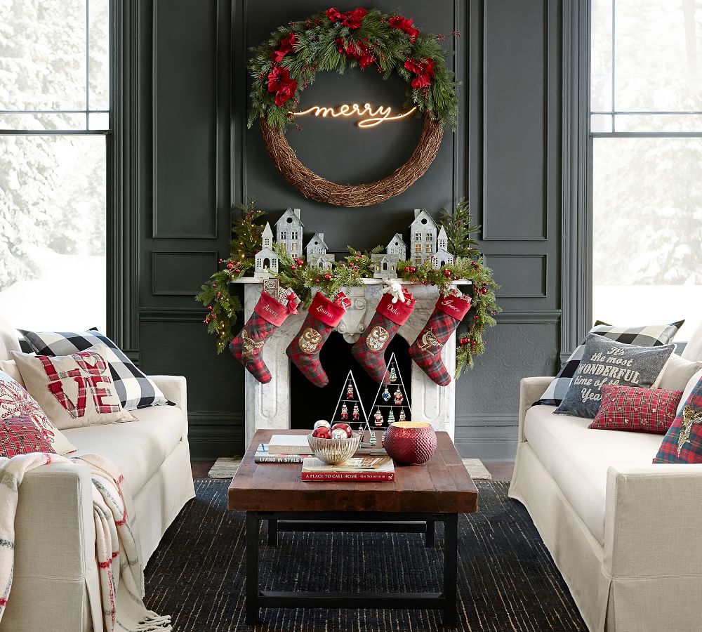 Galvanized Village Stocking Holder | Pottery Barn