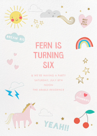 Unicorn Dreams - Birthday Invitation by Meri Meri