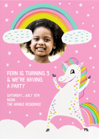 Unicorn Magic (Photo) - Birthday Invitation by Hello!Lucky