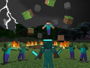 minecraft zombie online puzzle