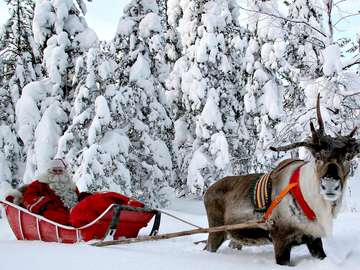 Landscape with Santa. jigsaw puzzle online