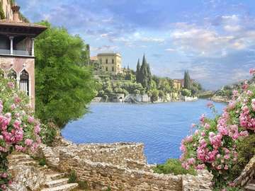 Mediterranean panorama. jigsaw puzzle online