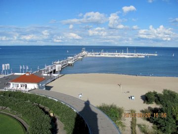 Sopot - view from the lighthouse on the pier online puzzle