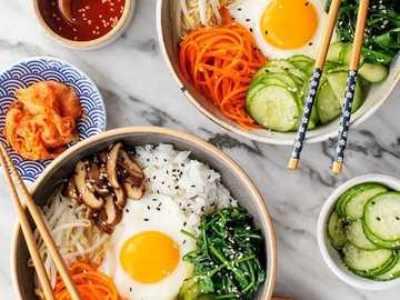 Two dishes of bibimbap online puzzle