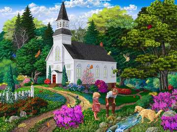 painted church jigsaw puzzle online