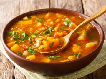 Sweet potato with lentil soup online puzzle