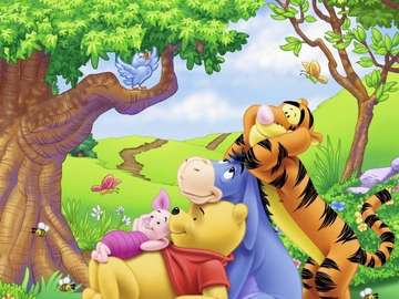 Winnie the Pooh, Tigger, Donkey, Piglet online puzzle