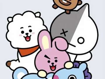 Група BT21❤️❤️❤️❤️❤️❤️ пазл онлайн