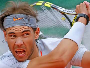 Rafael Nadal. Španělský tenista online puzzle