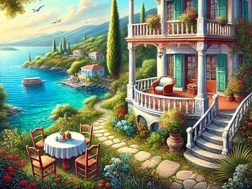 House by the ocean jigsaw puzzle online