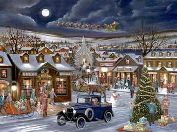 festive in the town jigsaw puzzle online