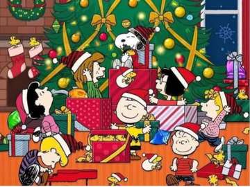 Snoopy and the Schulz Gang Celebrate Christmas online puzzle