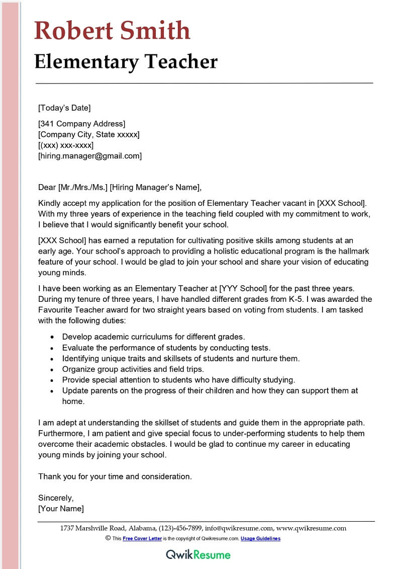 13 Cover Letter Examples For Teachers Cover Letter Ex - vrogue.co