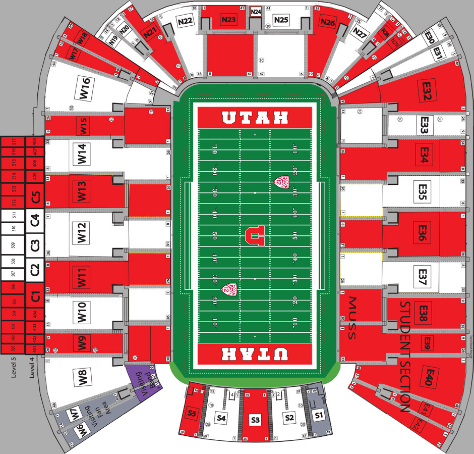 Rice Eccles Stadium Seating Chart: A Visual Reference of Charts | Chart ...