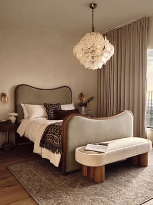 Lawrence Bed - Super King - Velvet - Camel - Hover Image