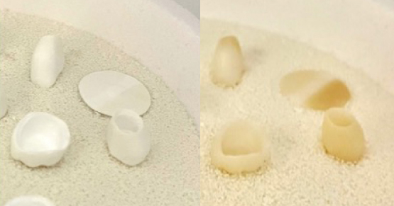 The sintering process compacts the zirconia to create the intended outcome in size, strength, and color.