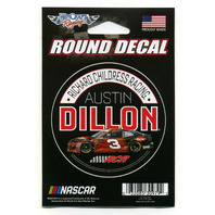 Wincraft Racing Austin Dillon #3 Round Decal Sticker 3"