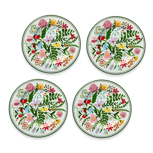 Sur La Table Fleur Appetizer Plates, Set of 4