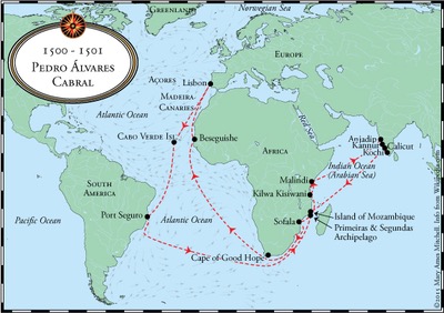 The route that Cabral travled