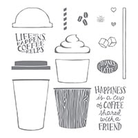 Coffee Café Photopolymer Stamp Set