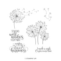 Dandelion Wishes Wood-Mount Stamp Set