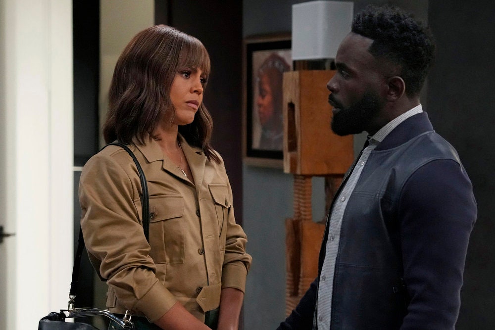 Lenora Crichlow as Penelope Jimmy Akingbola as Geoffrey in BelAir season 3 finale