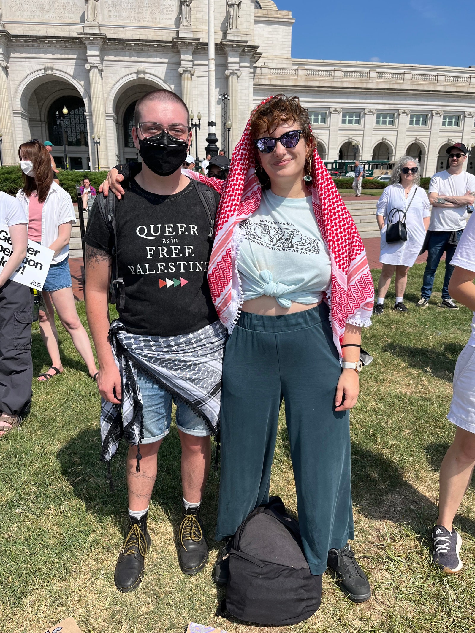 Jo and Lilia at the Gender Liberation March