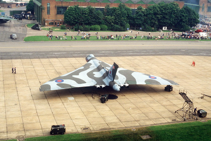 Parkoló Vulcan az 1984-es Air Fete légiparádén – Fotó: Wikipedia / Jose Lopez Jr.