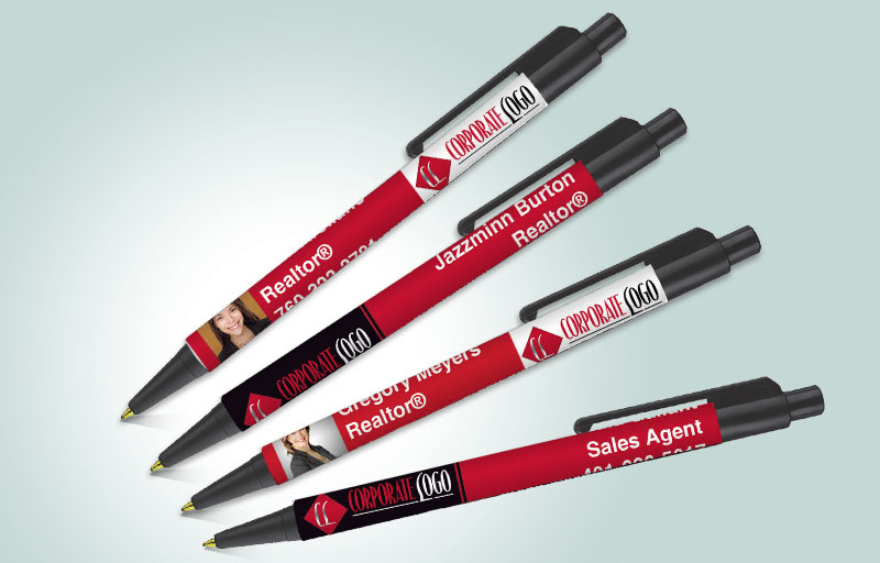 Example of branded promotional pens