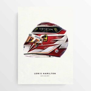 Lewis Hamilton 2019 Helmet F1 Art Poster, F1 Gift, Formula 1, Racing Helmet, Mercedes from the F1 Posters & Prints store collection.