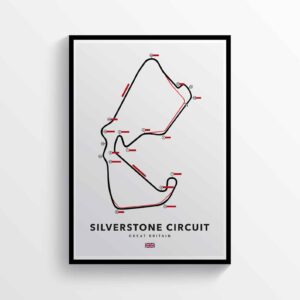 Silverstone Circuit, British Grand Prix, Formula 1, MotoGP Racing Track Poster from the F1 Posters & Prints store collection.