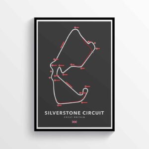 Silverstone Circuit, British Grand Prix, Formula 1, MotoGP Racing Track Poster from the F1 Posters & Prints store collection.